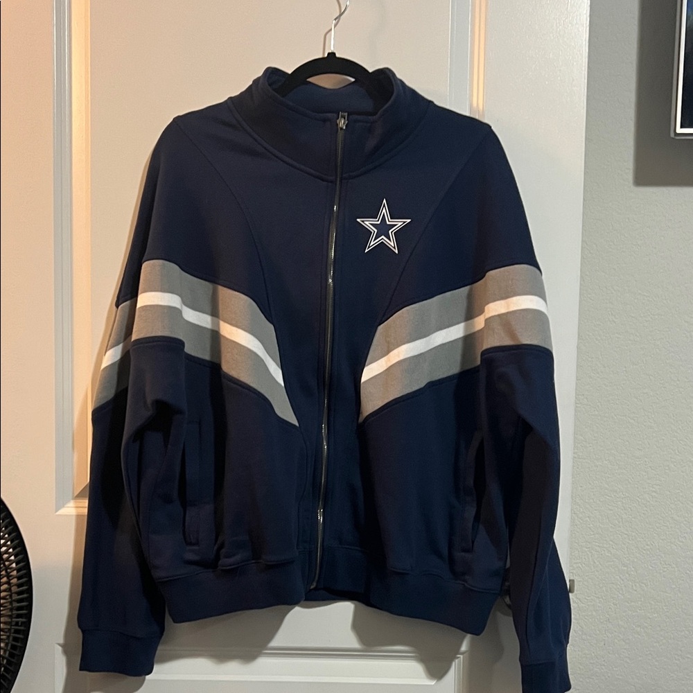 Dallas Cowboys feminine Navy Blue Zip-Up Jacket